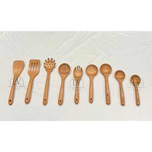 Ensemble d'ustensiles de cuisine en bois de qualité supérieure, outils de cuisson 100% bois naturel résistants à la chaleur, essentiels de cuisine durables en provenance du Vietnam - Product Image 1