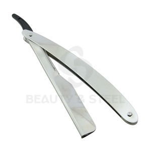 Support de rasoir droit en acier inoxydable noir durable, outil de toilettage professionnel pour salons de coiffure très fréquentés - Product Image 5