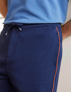 Shorts Bermuda en Coton Oxford Bleu Uni pour Homme, Fermeture à Cordon, Style Décontracté, Respirant, Taille Mi-Haute, Tissu Tissé - Product Image 3
