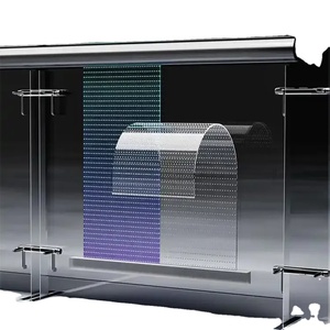 Pantalla LED de Cristal Flexible para Muro Cortina de Vidrio Curvo, Publicidad Digital Arquitectónica P4 P6 P10 - Product Image 1