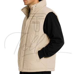 High Quality Breathable Lightweight Zip-Up Sleeveless Men's Winter Jacket Bubble Puffer Vest Custom Logo <b>Plus</b> <b>Size</b> <b>Waistcoat</b> - Product Image 3