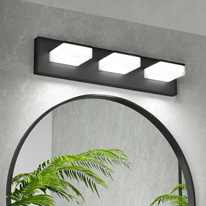 Lampada da Bagno a LED Moderna in Acrilico Nero Opaco, 3 Luci, 20 Pollici, Illuminazione da Parete M - Product Image 1