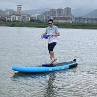 Logo personnalisé Ultra Wide Pédale Sup Gonflable Stand Up Paddle Board Avec Pédale