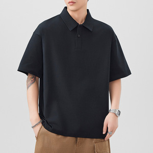 Camiseta de Lona Sólida de Alta Gama para Hombre, Estilo Casual, de Marca, de Manga Corta, 100% Algodón, Antiarrugas y Antipilling - Product Image 3