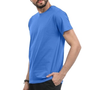 T-shirt décontracté pour homme, coupe ajustée, été, personnalisé, 100 % coton tricoté, faible MOQ, manches contrastées, col contrastant, design à manches courtes - Product Image 1