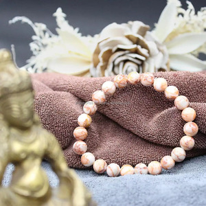 Bracelet en perles de jaspe Picasso 8 mm, couleur dégradée, élastique, fait main, bijoux tendance de luxe pour la puissance et le bonheur, cadeau - Product Image 4