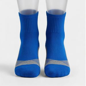 Lightweight Cushioned Nylon Sports <b>Socks</b> Quarter Breathable Athletic Running Gym Fitness Durable <b>Soft</b> Customized Color Pairs - Product Image 1