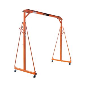 Grue portique tout acier à hauteur réglable, capacité 1100 lb, verrouillage automatique, 95 min. Hauteur 142 Max. Roulettes pivotantes verrouillables 20m - Product Image 3