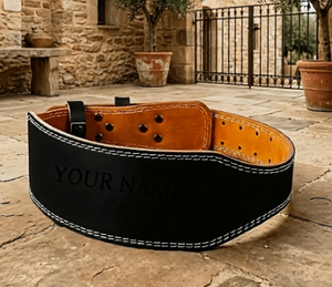 Personalized Pu Leather Weightlifting <b>Belt</b> Green Adjustable Waist Support for Power Training Gym Strength Exercise - Product Image 6