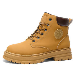 Men's Ankle <b>Boots</b> Autumn <b>Winter</b> Korean Style Fashion Casual <b>Work</b> <b>Boots</b> PU Upper Lace-Up Closure Waterproof Non-Slip Shock - Product Image 6