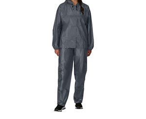Unisex Waterproof Polyester <b>Summer</b> Rain <b>Jacket</b> Set Full Sleeve Dark Gray Black Pants All Seasons Outdoor Wear - Product Image 1