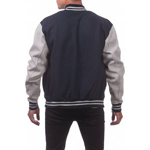 Chaqueta Bomber Personalizada de Talla Grande con Logotipo, Estilo Letterman, de Lona Transpirable, Cuello en V, con Cristales, para Hombre, Informal, de Béisbol, Universitaria, de Invierno, con Estampado - Product Image 5