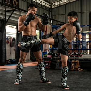 Custom Boxing Manufacturer Muay Thai <b>Shin</b> <b>Guards</b> <b>MMA</b> Kickboxing Training High Density Foam Padding Protective Leg <b>Guards</b> Unisex - Product Image 2