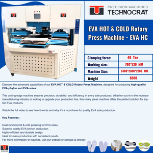 Máquina de prensa rotativa EVA de alta calidad para la producción de suela Phylon Componente de motor esencial en frío caliente para industrias de moldeo de zapatos - Product Image 6