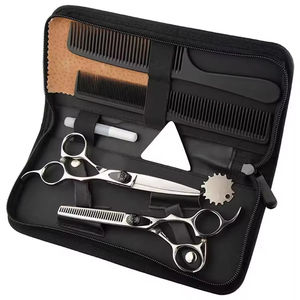 Kit de Barbier Professionnel : Ciseaux et Lames Noires pour Salon de Beauté – Ciseaux de Démêlage pour Adultes – Prix de Gros - Product Image 2