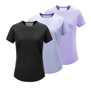 T-shirts décontractés pour femmes en coton 100% de haute qualité avec impression numérique, séchage rapide, coupe ajustée, manches courtes, respirants pour l'été - Product Image 3