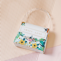 Caja de dulces biodegradable para boda inspirada en un bolso elegante, paquete de alimentos con estampado de lámina dorada y laminación mate, carpetas de papel artístico - Azúcar