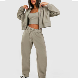 Fabricante de Pakistán, Último Diseño, Chándal Informal con Capucha para Mujer, Poliéster/Algodón, Color Sólido, Transpirable, Ecológico - Product Image 1
