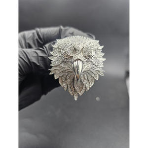 Pendentif oiseau en moissanite sertie de diamants, style luxe, en argent sterling 925, bijoux de style urbain rap. - Product Image 1