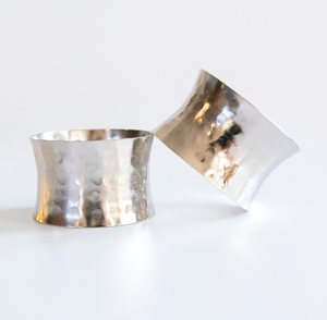 Stainless Steel Napkin <b>Ring</b> Hammered Design Shiny Polished Customizable Eco-Friendly Giveaways Weddings Best Price - Product Image 1