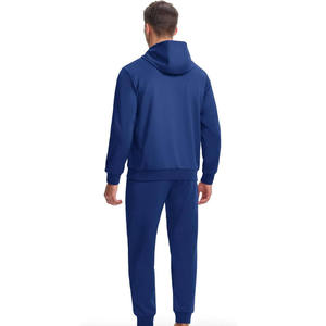 <b>Men's</b> <b>Sherpa</b> Lined Cotton Blend Fleece Relaxed Fit Pullover <b>Hoodie</b> Warm Hood Kangaroo Pocket Winter Casual Streetwear - Product Image 2