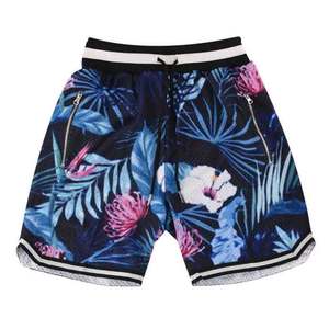 Custom Casual Solid Sublimation Double <b>Layered</b> 100% Polyester Canvas Breathable Anti-Wrinkle Quick Dry Drawstring Closure Shorts - Product Image 1