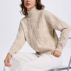 Sweat-shirt à col montant pour femme, pull oversize en polaire à manches longues, idéal pour le sport, la gym, les tenues décontractées et streetwear, vêtement chaud et tendance - Product Image 6