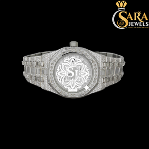 Reloj de pulsera de oro rosa totalmente helado de excelente calidad, reloj de lujo inspirado en Hip Hop para unisex disponible al mejor precio - Product Image 3