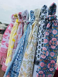 Handblock Printed Cotton Sarong for Women Pareo <b>Wrap</b> <b>Beach</b> Wear Party Wear Scarfs Mix Assorted Multi Color Designs Cover Ups - Product Image 3
