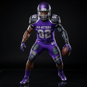 Custom Purple American Football Jersey <b>Padded</b> <b>Pants</b> Set Team Uniform Sportswear Wholesale Manufacturer Supplier - Product Image 4