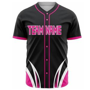 Camiseta de Béisbol Personalizada, Estilo Nuevo, Secado Rápido, Tela 100% Poliéster, Bordado 3D con Patrón de Puntos, Mejor Calidad, Venta al Por Mayor - Product Image 3