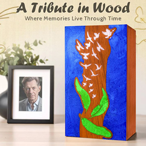 Wooden Cremation Urn Wholesale Factory Price Elegant <b>Memorial</b> Wooden <b>Box</b> for Ashes by AYAANS - Product Image 5