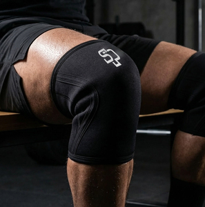 Nouvelles protections de genoux en néoprène rigide de 7 mm avec logo personnalisé pour la musculation, les entraînements de fitness et la compression pour la levée de poids - Product Image 4