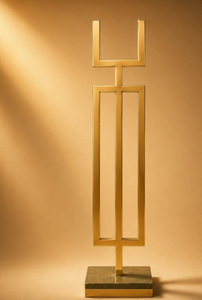 Balaustre Geométrico Moderno de Latón Dorado, Pilar Decorativo para Escaleras Resistente al Óxido, Poste de Barandilla de Acero Inoxidable - Product Image 5