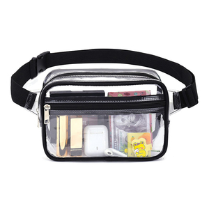 <b>Top</b> Trending Custom Clear <b>PVC</b> Waist Bags Unisex Zipper Closure Transparent Fanny Pack for Daily Use - Product Image 1