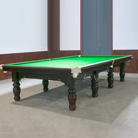 Table de snooker standard mondiale de 12 pieds pas cher prix billard jeu de billard ardoises en acier solide motif caoutchouc vente en bois massif