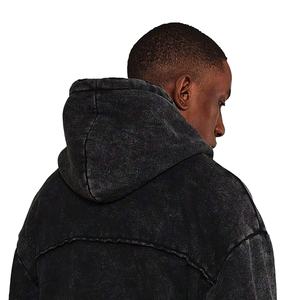 Custom Men's Boxy Fit Hoodie Oversize Design High-Weight 100% Cotton Washed Technique Streetwear Blank Pullover for <b>Winter</b> Solid - Product Image 4