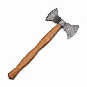 ขวานสองหัวแบบหนัก ทำจากเหล็กกล้า ออกแบบมาเพื่อการตั้งแคมป์ การเอาชีวิตรอด และงานไม้ - Product Image 1