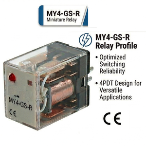 รีเลย์กำลังขนาดเล็ก MY4-GS-R ผลิตในญี่ปุ่น 100% รีเลย์แม่เหล็กไฟฟ้ากำลังสูง 24vdc พร้อมการป้องกันแบบปิดผนึกสำหรับซีรีส์ OMRON - Product Image 4