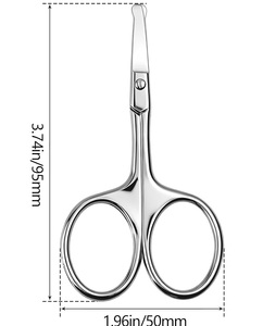 Tijeras de Precisión para Vello Nasal, Acero Inoxidable, Herramienta de Cuidado Facial Profesional, Tijeras de Recorte para Cuidado Personal - Product Image 4