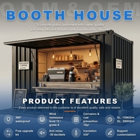Kiosque de vente en gros personnalisé avec logo, unité de vente au détail modulaire préfabriquée clé en main OEM pour marque