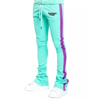 Özel Tasarım Erkek Vintage Tarzı Elastik Bel Orta Bel Rahat Spor Sokak Giyim Jogger Pantolon Yansıtıcı Yan Cepli Yumuşak Chino