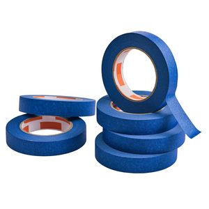 Nastro Adesivo Blu per Pittori, Larghezza 1 Pollice (0,94 x 60 Iarde), 6 Rotoli, Spessore Personalizzato, Nastro Mascherante per Bordi e Soffitti, Protezione per Pittura - Product Image 1