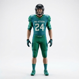 Custom Green American Football Uniform <b>Padded</b> Jersey <b>Pants</b> Set Team Sports Apparel - Product Image 3