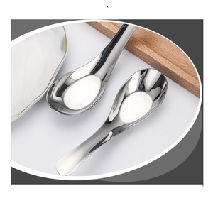 Cuillère à soupe artisanale en acier inoxydable, dernier design, couleur argentée, manche court, pour restaurant, cuisine, hôtel, cuillère de table - Product Image 6