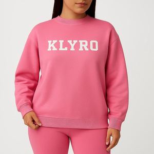 Sudadera Moderna de Cuello Alto para Mujer, Estilo Urbano, Oversize, Mezcla de Algodón, Suave, Cálida y Cómoda, Atuendo de Moda para Invierno - Product Image 1