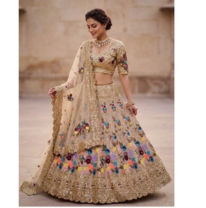 Indian Wedding Wear Fox Georgette Lehenga Set With <b>Sequins</b> Embroidery Unstitched Blouse Soft Butterfly Net Dupatta Heavy <b>Flared</b> - Product Image 1