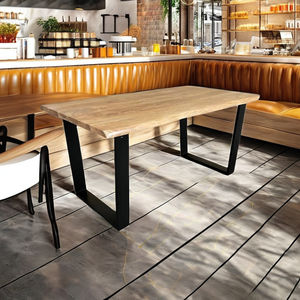 ชุดโต๊ะรับประทานอาหารกลางแจ้งทรงสี่เหลี่ยมผืนผ้า 4 ที่นั่ง ทำจากไม้เนื้อแข็ง ทนทาน เป็นมิตรกับสิ่งแวดล้อม สไตล์โมเดิร์นอุตสาหกรรมหนัก เหมาะสำหรับโรงแรมและห้างสรรพสินค้า - Product Image 5