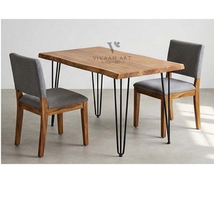 Juego de Mesa y Sillas de Comedor de Madera Maciza de Lujo para Espacios Modernos - Product Image 4