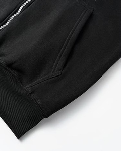 Sudadera con capucha y cremallera para hombre, personalizada al por mayor, con estampado de anime Velocity, estilo oversize, streetwear, negra, de punto, corte regular, para otoño - Product Image 5